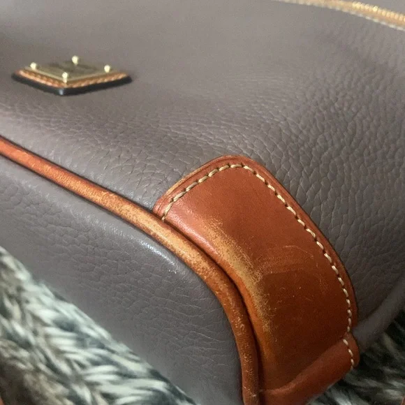Dooney & Bourke Crossbody Grey/Brown Bag - Picture 14 of 16